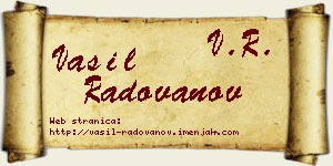 Vasil Radovanov vizit kartica